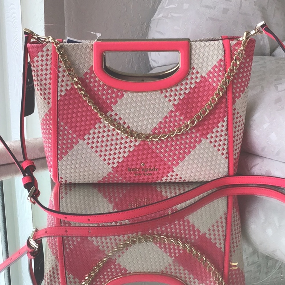Kate Spade Alexia oversized woven gingham
